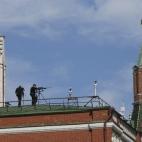 Intensa vigilancia en el desfile.