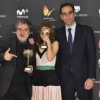 El equipo de 'El ministerio del tiempo', serie que consiguió el Feroz a Mejor serie dramática, Mejor actriz y Mejor actor