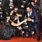 Varios de los premiados de la noche