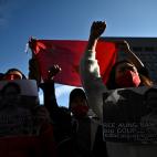 Seguidores de Aung San Suu Kyi.