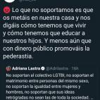 Captura del tuit del 18 de enero que Vox no quer&iacute;a borrar... pero finalmente borr&oacute;