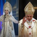 Miss Rusia y el papa Benedicto XVI.