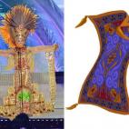 Miss Honduras y la alfombra de Aladdin.