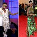 Miss Kenia y la actriz Lupita Nyong'o en la gala del Met de 2014.
