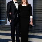 Angelica Huston y James Jagger