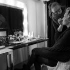 Durante el rodaje del videoclip 'Amanecer'.