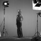 Durante el rodaje del videoclip 'Amanecer'.