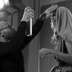 Durante el rodaje del videoclip 'Amanecer'.