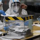 Las votaciones en el mercado de Barcelona.