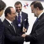 Con el presidente de Francia, François Hollande.