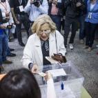 Manuela Carmena, candidata de Ahora Madrid a la alcaldía de la capital de España.