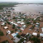 Casas inundadas en Puerto Rico.