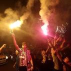 Las bengalas y cohetes han dominado las calles de Diyarbakir tras los buenos resultados obtenidos por el HDP.