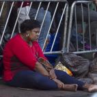 La cara de la espera por los alimentos.