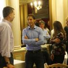 El rey saludando a Rafa Nadal y a su madre.