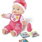 Rita Aprende a Hablar de VTech Una muñeca que aprende a hablar, leer y cantar al mismo tiempo que el niño gracias a tres libros de vocabulario con imágenes. También reconoce el biberón y el chupete.