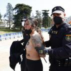 Femen trata de boicotear un acto franquista en Madrid