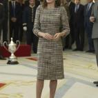 En la entrega de los Premios Nacionales del Deporte en el Palacio del Pardo, en Madrid.