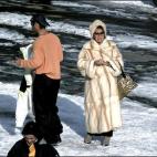 Junto al cubano Dinio en la nieve en Madrid.