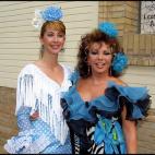 Junto a Carmen Janeiro en la grabación de un programa de televisión.