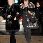 Junto a Marili Coll durante el funeral de Carla Duval.