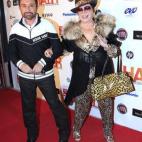 Con José Manuel Parada durante la presentación del musical 'Hair'.