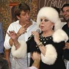 Con los toreros Manuel Díaz 'El Cordobés' y Francisco Rivera Ordóñez en el Rastrillo Nuevo Futuro.