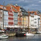 El muelle de Copenhague, capital de Dinamarca.