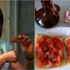 INGREDIENTES: dos rebanadas de pan r&uacute;stico, un tomate, sal, pimienta, aceite de oliva, albahaca y ajo. Mira aqu&iacute; la receta completa.