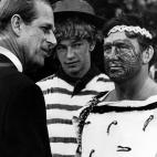 Durante una visita a Nueva Zelanda en 1970.