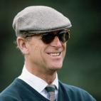 Con gafas de sol en el espect&aacute;culo de caballos de Circa en 1990.