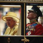 De camino a la boda de Kate y Guillermo en 2011.