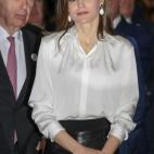 En la inauguraci&oacute;n de la exposici&oacute;n 'Scripta. Tesoros manuscritos de la Universidad de Salamanca', en la Biblioteca Nacional de Madrid.