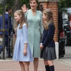 En la comuni&oacute;n de la infanta Sof&iacute;a, celebrada en el colegio Nuestra Se&ntilde;ora de los Rosales, de Aravaca (Madrid).