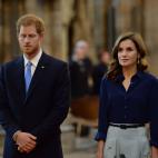 En la visita, junto al pr&iacute;ncipe Enrique, a la abad&iacute;a de Westminster.
