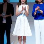 En la entrega de los Premios Nacionales de Moda en Museo del Traje de Madrid.