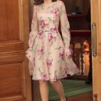 En las recepciones previas a los Premios Princesa de Asturias, en Oviedo.