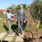 En una visita a Porenu, en Villaviciosa, elegido como Pueblo Ejemplar en 2017.