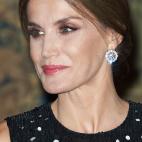 En una recepci&oacute;n con el presidente de Israel, Reuven Rivlin, y su mujer, Nechama Rivlin, en el Palacio del Pardo de Madrid.