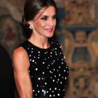 En una recepci&oacute;n con el presidente de Israel, Reuven Rivlin, y su mujer, Nechama Rivlin, en el Palacio del Pardo de Madrid.