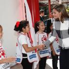 En una visita a voluntarios de la Cruz Roja en Ciudad de M&eacute;xico.