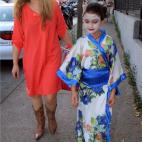 Julia disfrazada por las calles de Jerez de la Frontera.