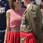 Durante el acto de entrega de despachos a los nuevos oficiales del Ejército del Aire.