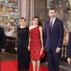 En una cena de Estado ofrecida a los Reyes por el presidente Enrique Peña Nieto y su mujer, Angélica Rivera, en el Palacio Nacional