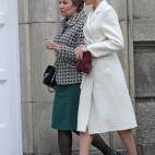 Con Maria do Nascimento Cavaco , esposa del presidente de Portugal, en una visita a A Coruña