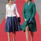 Con la reina Matilde de Bélgica en Bruselas.