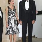 Durante los premios Mariano de Cavia, vestida por Carolina Herrera.