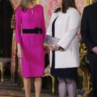 En un almuerzo con el presidente de Honduras, Juan Orlando Hernández, y la primera dama, Ana García.