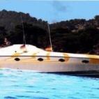 Lancha "de alta tecnología 5000, hielo caliente", escribe el vendedor. "¡Única en su línea!". Fue construida por los campeones Offhore Renner. Mide 50 pies de largo, 2,83 de ancho y tiene un motor x Volvo Penta-740 V8. Los asientos son de ca...