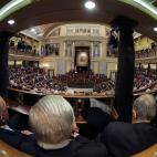 GRAF2611. MADRID, 06/12/2018.- Vista general del hemiciclo del Congreso de los Diputados, durante el discurso del Rey Felipe VI, hoy en la solemne conmemoración del 40 aniversario de la Constitución. EFE/Zipi